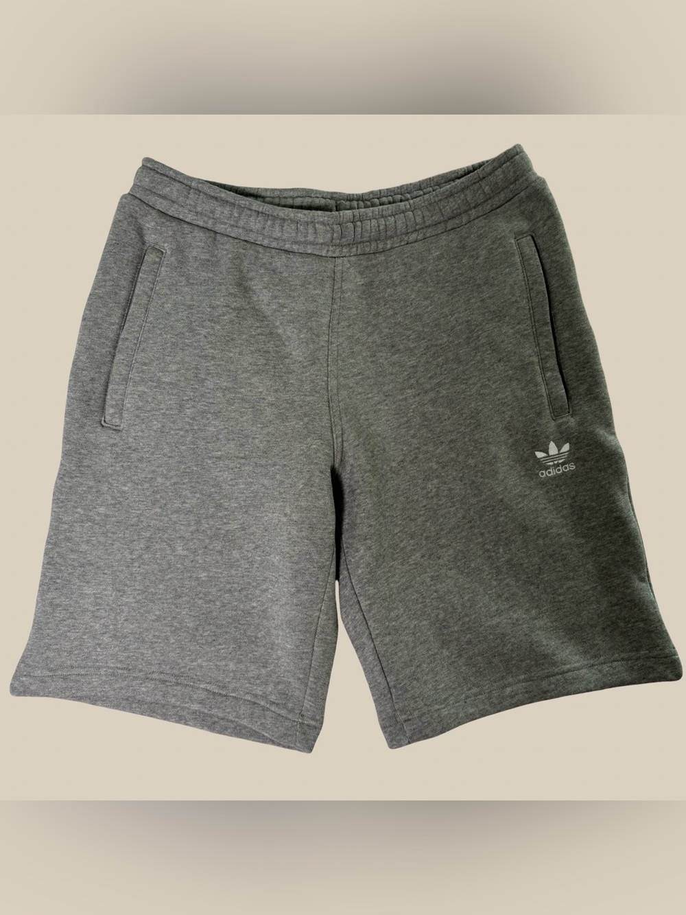 Adidas Originals Essentials Men's Sweat Shorts Gray Trefoil H34682 SZ S NWT